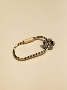 NAT + NOOR - Brass Flower Keychain