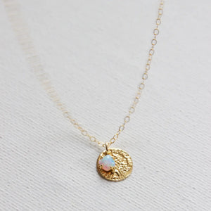 Katie Waltman Jewelry - Opal and Coin Necklace