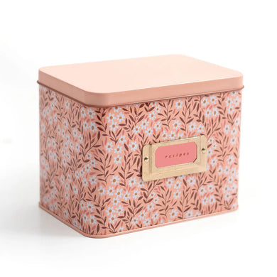 1 Canoe 2 - Pink Floral Recipe Box