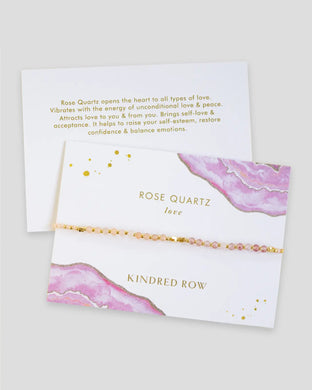 Kindred Row Bracelet - Rose Quartz Gemstone