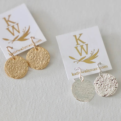 Katie Waltman Jewelry - Hammered Disc Earrings