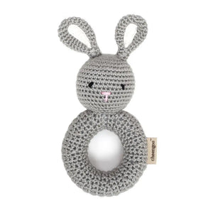 Baby Bunny Ring Hand Crocheted Rattle